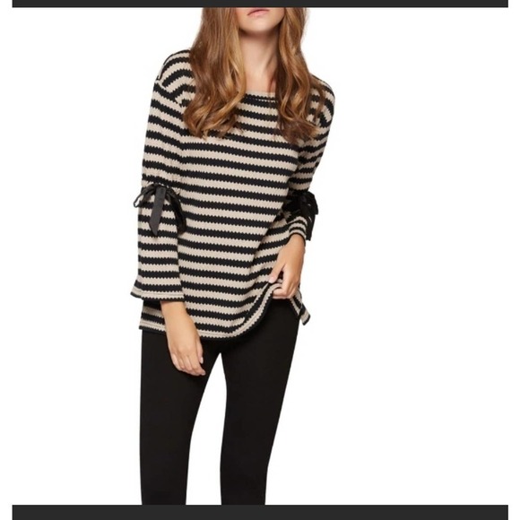 Sanctuary Tierney Stripe Tie-Sleeve Sweatshirt women’s size M - Picture 2 of 8